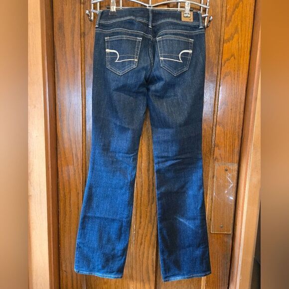 American Eagle Slim Boot Cut Metallic Pocket Stretch Jeans Sz 2 - Picture 5 of 11
